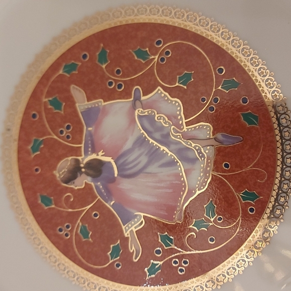 Mikasa Dessert Plate, Christmas 1999 Eve of the Millennium "Nine Ladies Dancing" - Picture 2 of 5